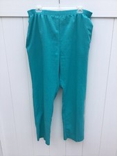 VTG Made In USA Haband for Her Pull On Pants Dark Aqua Elastic Waist Medium