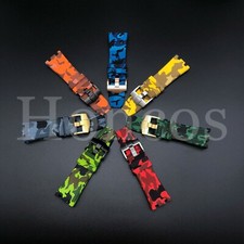 28mm Camouflage Rubber Watch Strap band Fits For AP Royal Oak Diver Offshore
