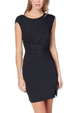 JustFab Cap Sleeve Ruched Dress