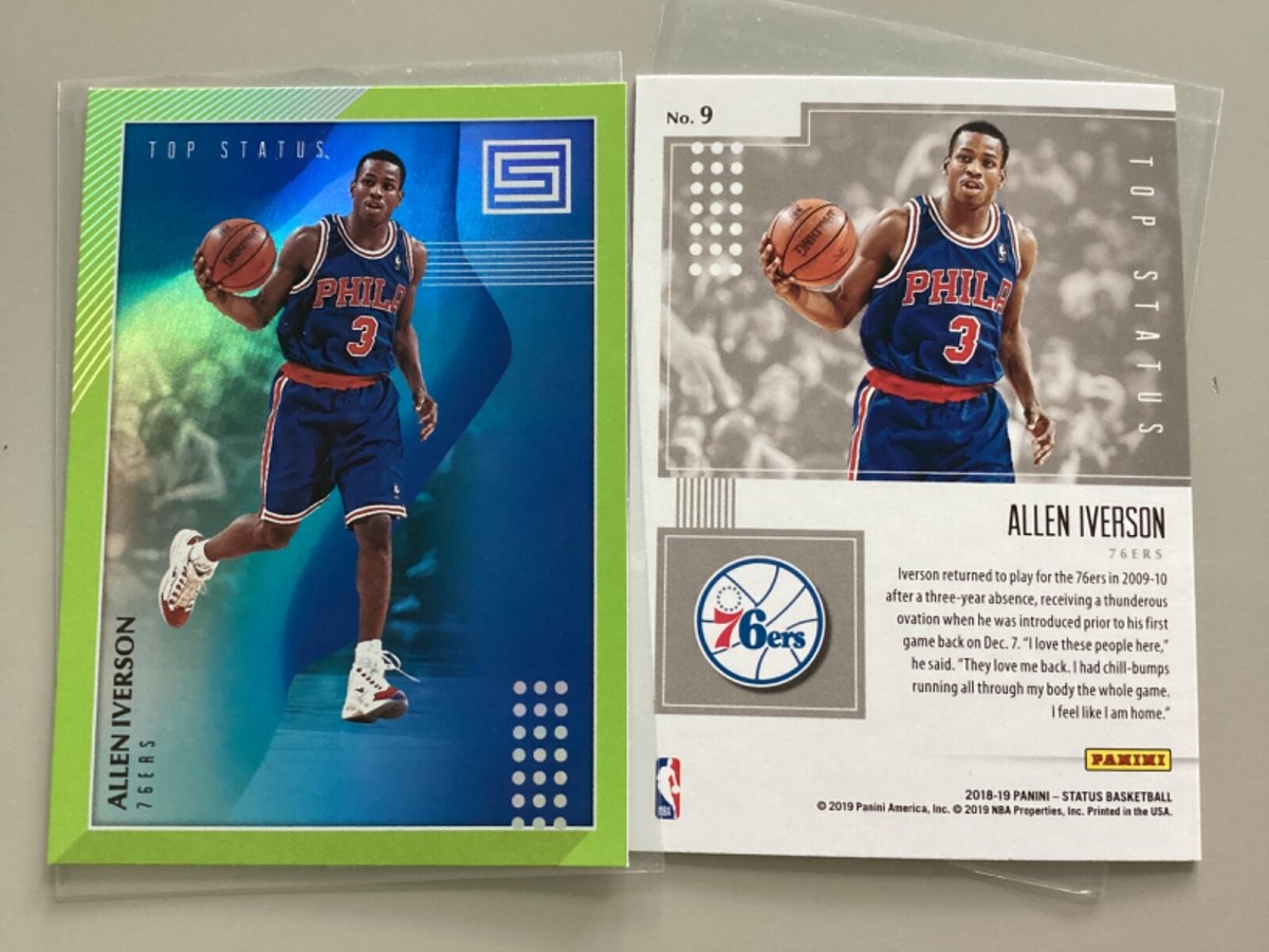 2018-19 Panini Status Top Status Green Allen Iverson #9 HOF