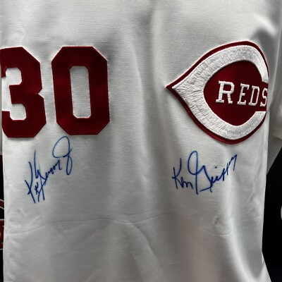 Ken Griffey Jr. + SR #16/30 Cincinnati Reds Signed Mitchell+ Ness