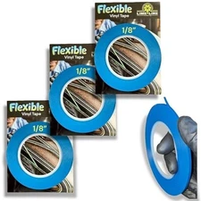 LiME LiNE 1/8" Flexible Vinyl Fineline Masking Tape for Pinstriping - Pack of 3