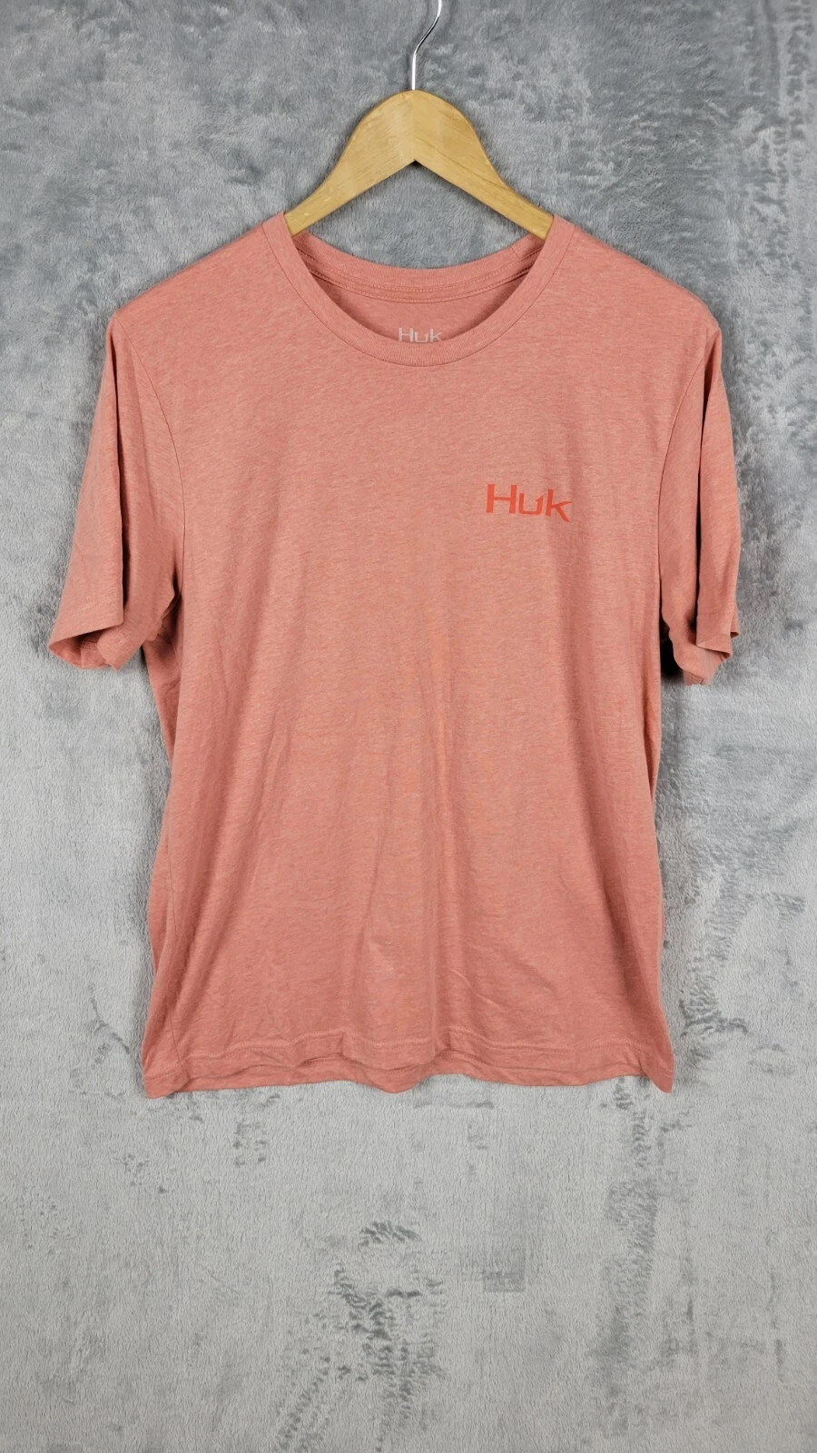 Huk Fishing Shirt Men's Large Pink Graphic Print Crewneck
