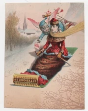 Large 1886 Color Trade Card  H.S. Crocker Printer San Francisco CA 