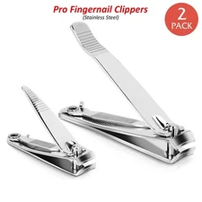 Nail Clippers for Men Women, 2 PCS Nail Clipper Set, Premium Toenail Clippers