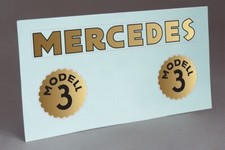 PRECUT MERCEDES MODEL 3 WATER SLIDE DECAL for TYPEWRITER RESTORATION thumbnail