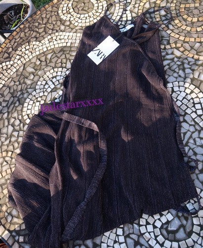 Zara Metallic Thread Knit Long Dress M 