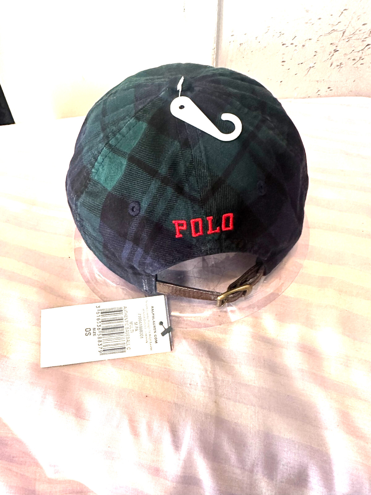 Polo Ralph Lauren Unisex  Multi Plaid Twill Ball Cap Authentic image 4