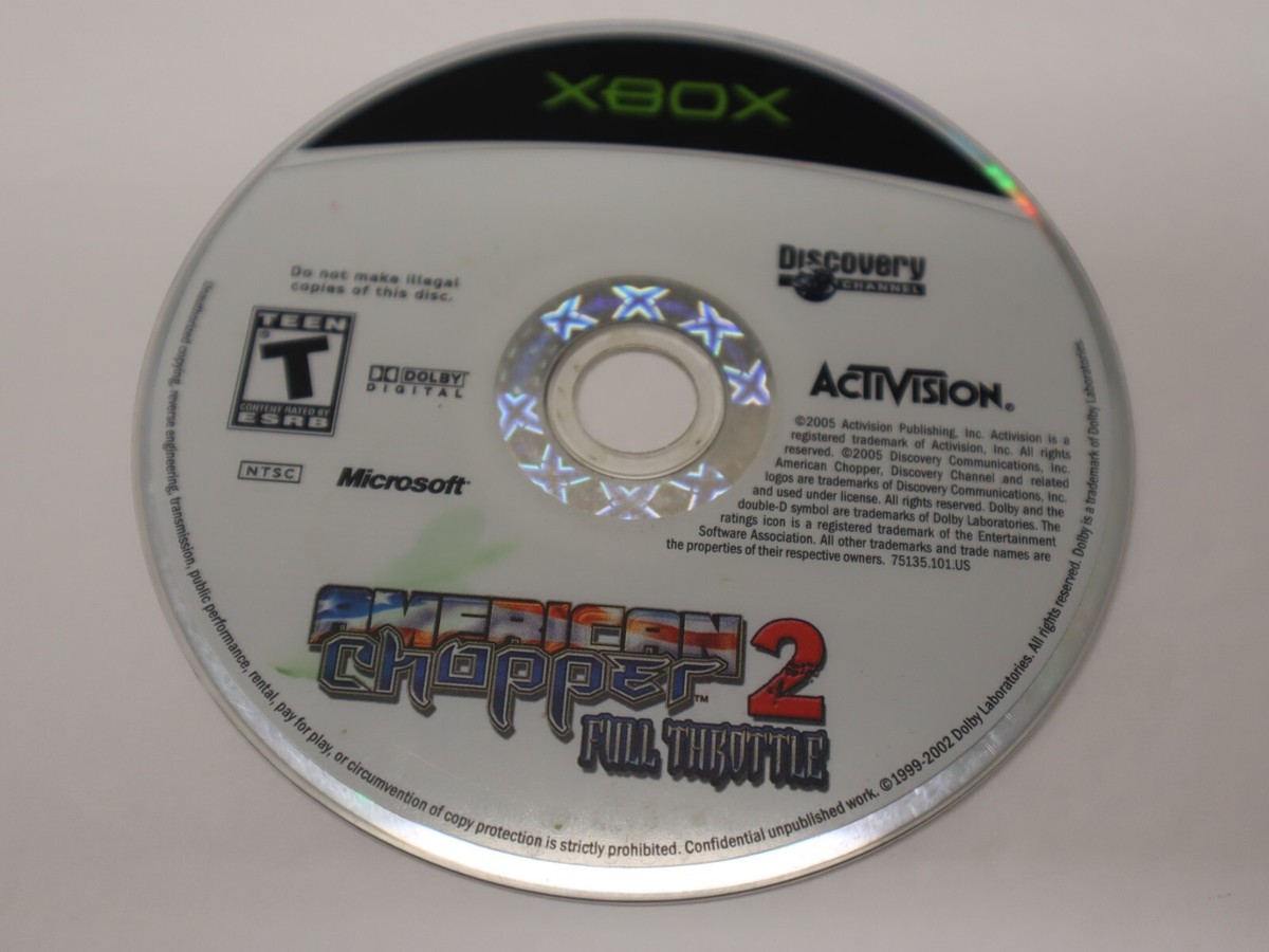 American Chopper 2: Full Throttle (Xbox, 2005) Disc Only