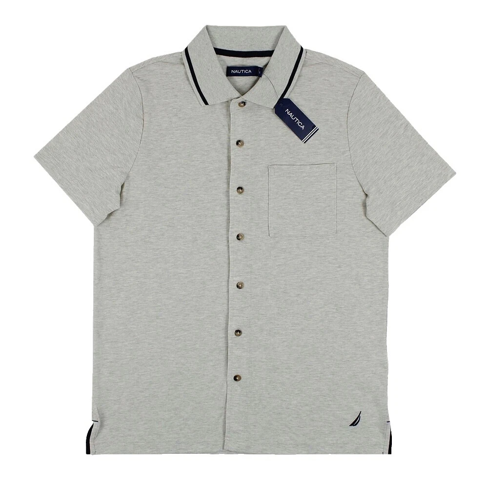 Botón Casual sólido algodón Nautica-Down Shirts for Men
