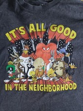 Looney Tunes T-Shirt "It's All Good In the Neighborhood" Gray Sz XL