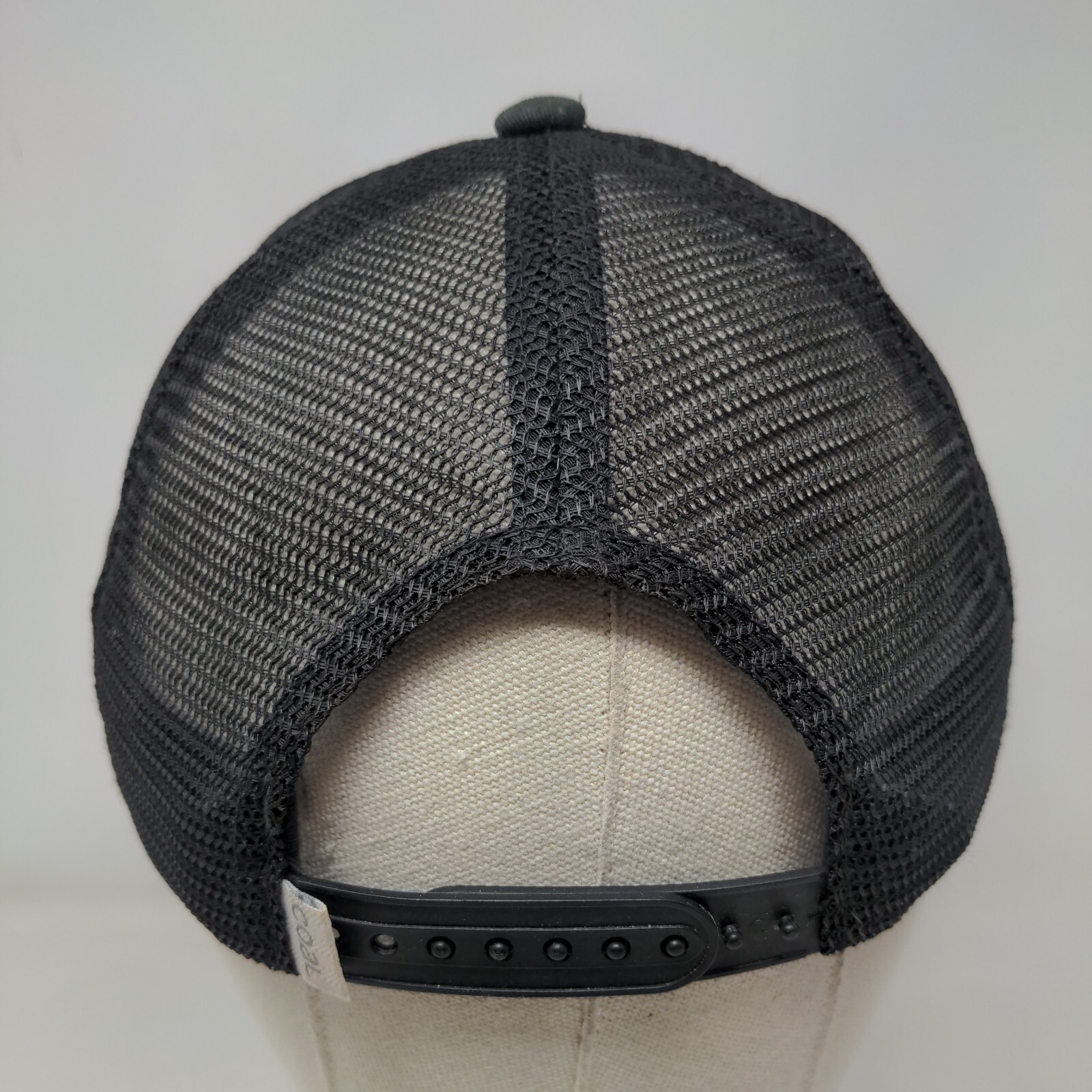 Coal Leather Patch Snapback Mesh Back Trucker Hat… - image 5