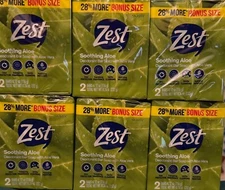 12 Bars Zest Soothing Aloe Deodorant Bar Soap with Aloe Vera 4.12 oz each