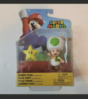 Green Toad With Super Star New Super Mario Spielfigur Figur Nintendo Jakks