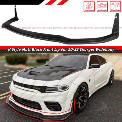 Front Bumper Lip Splitter Kit For 20-23 Dodge Charger SRT Hellcat Scat Widebody