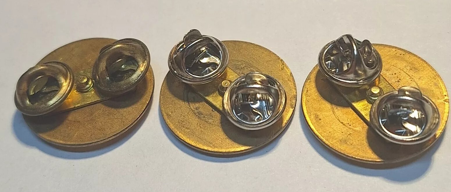 Set Of 3 US Military Issued Pins / Badges 