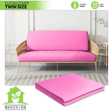 Deep Pink Twin Size Slipcovers Couch Sofa Protector Cushion Stretch Futon Cover