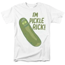 Men's The Pickle Rick T-Shirt, Funny Streetwear Cotton T-shirt