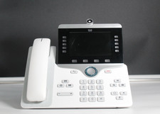Cisco CP-8845-K9 White IP Office Phone w/ Handset  Stand