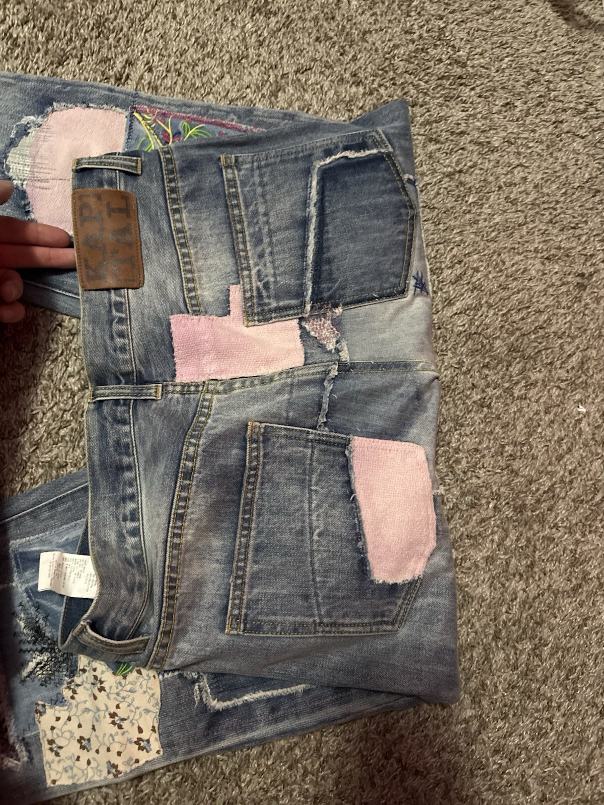 Kapital Kountry Patchwork Embroidered Distressed … - image 6