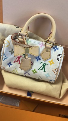 Louis Vuitton x Takashi Murakami Nano Speedy White Multicolor 