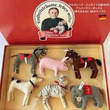 Steiff Margarete Steiff 150th Anniversary Box Set 6 Animals Velvet Used