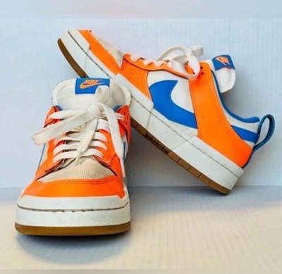 NIKE Dunk Low Disrupt Supa Sneakers Multicolor White Orange Blue  M 8.5