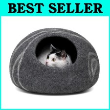 Handmade Felt Cat Bed - Eco-Friendly Wool, Large Size