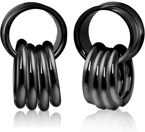 2PCS Stainless Steel Ear Tunnel Gauge Weight Ear Plugs Expander Piercing 0G-5/8" - Picture 7 of 41
