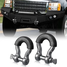 2 pcs 3/4" Heavy Duty D Ring Shackle 57,000Ibs Break Strength w 7/8" Screw Pin