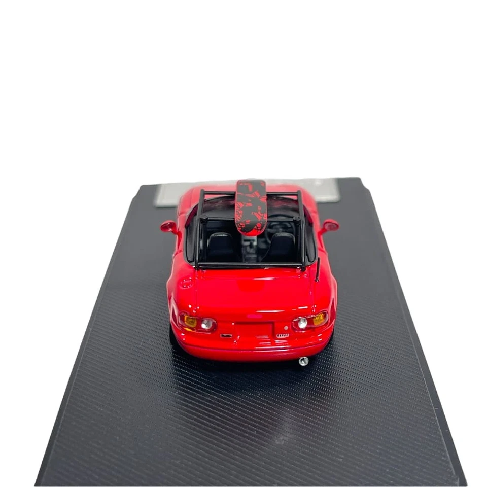 Modellino Auto Micro Turbo 1/64 Mazda MX5 Eunos Roadster NA Surf Custom Red - Immagine 4 di 4