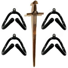 4 Pack Mini Adjustable Wall Mount Hook Display Hanger Rack - Strong & Flexibl...