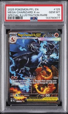 2025 POKEMON PFL SPECIAL ILLUSTRATION RARE #125 MEGA CHARIZARD X