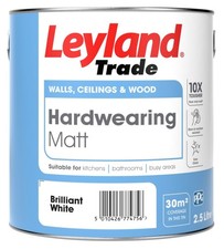 Leyland Trade Hardwearing Matt 2.5L Brilliant White