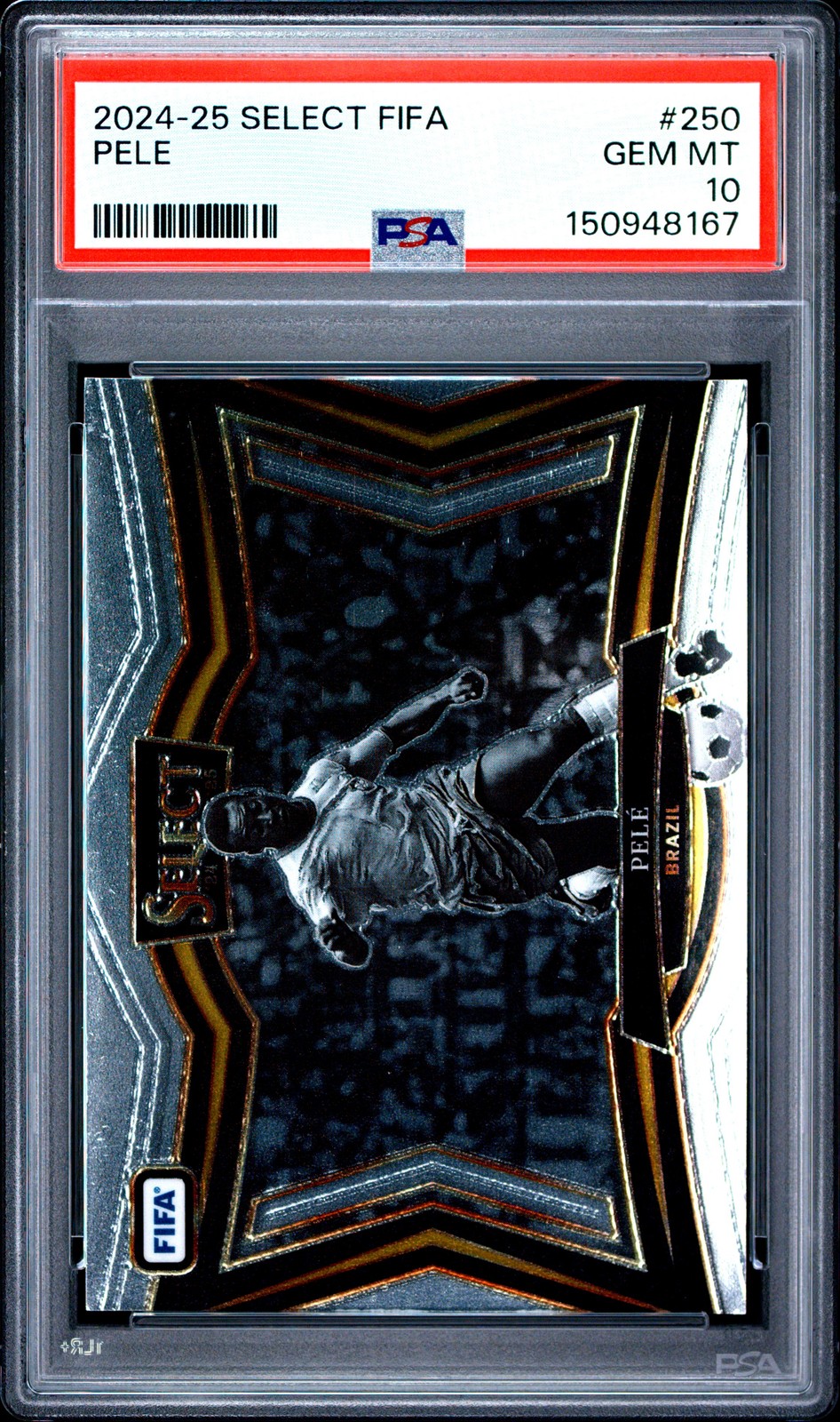 2024-25 PANINI SELECT FIFA #250 PELE PSA 10 view 1