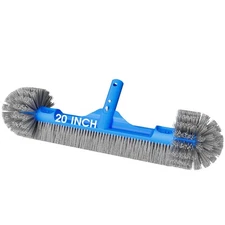 Pool Brush for Cleaning Pool Walls, 20'' Heavy Duty Pool Brush Head Detachabl...