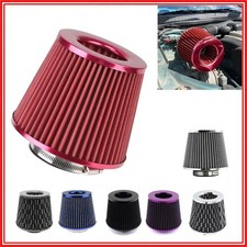 76mm Universal Cold Air Intake Filter Kit High Flow Cone Mesh Car Accessory