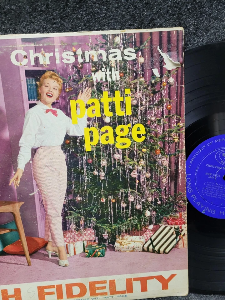 Vintage Patti Page Vinyl Record Christmas With Patti Page Mercury Wing MGW-12174 - Image 3 of 4