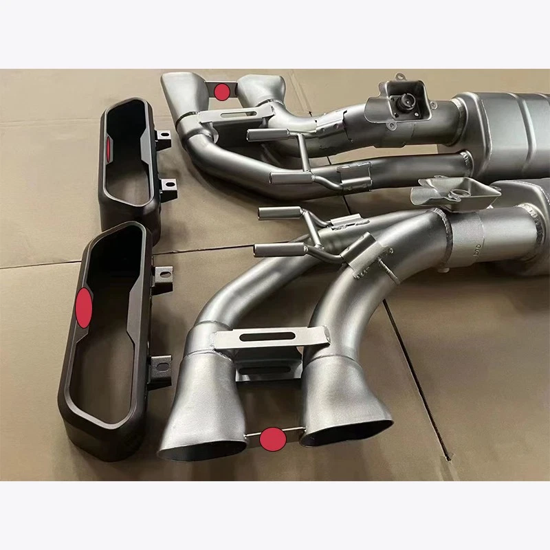 Sistema de escape de aleación de titanio para Mercedes Benz Clase G W463 W464 G63 G550 99-25 Foto 4 de 4