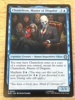 Chameleon, Master of Disguise #27 Near Mint SPM Marvel's Spider-Man Magic MTG | eBay Chameleon, Master of Disguise #27 Near Mint SPM Marvel's Spider-Man Magic MTG | eBay