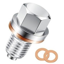 M12x1.75 Oil Drain Plug, Magnetic Stainless Steel Oil Pan Drain Size: M12x1.75