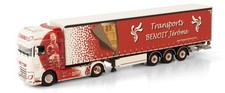 WSI,DAF XF SUPER SPACE CAB 4X2 with 3-axle curtain-sided trailer - transport ...