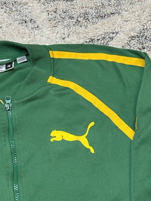 Vintage Puma Jamaica Football Jacket Track Top Mens Zip Green Size