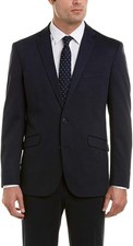 Kenneth Cole - Men's Knit Slim Fit Suit Hemmed Pants, Charcoal 40R 33W x 32 L