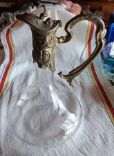 BELLE CARAFE A VIN  VERRE ETAIN HAUTEUR  25CM