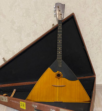 Vintage Consert Balalaika Alto Handcrafted Soviet Era. Original suitcase.