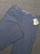 New Lauren Ralph Lauren Dress Pants Men  s 36x30 Navy Blue Flat Front Business