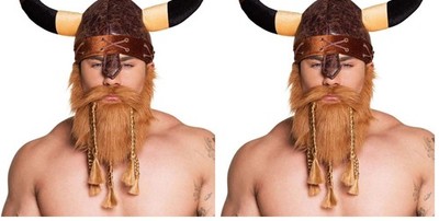 01847 Beard Viking, One Size, Brown