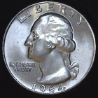 1964-D 25C Washington BU 90% Silver 26uww0204-11