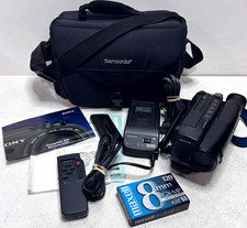 Sony Handycam CCD-TR814 Video8 Camcorder 24x Zoom Tested Working w Case Remote